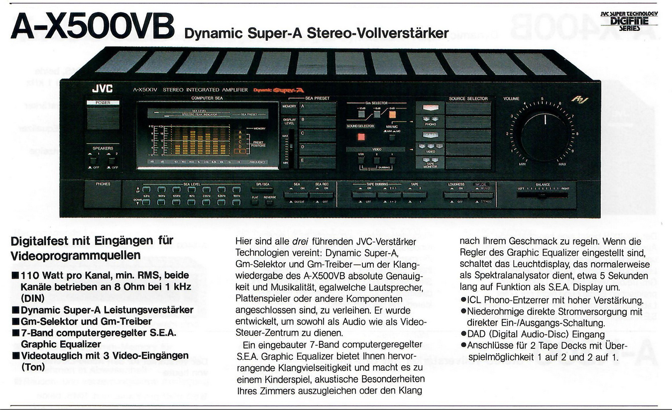 Схема усилителя jvc a x400