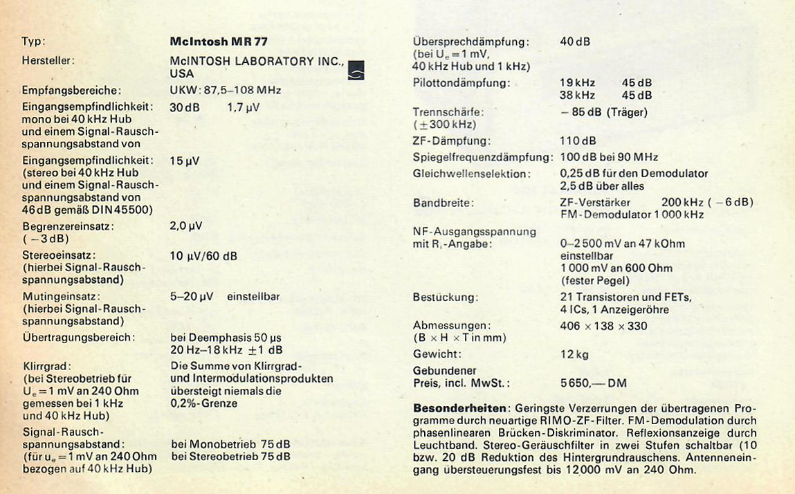 McIntosh MR-77-Daten.jpg