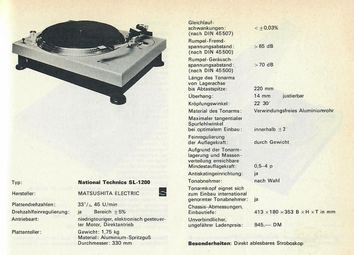 Technics SL1200 HifiWiki