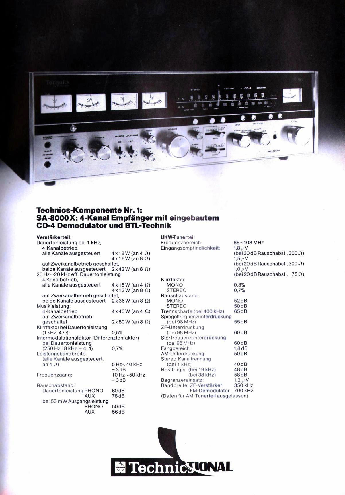 Technics SA-8000X | Hifi-Wiki