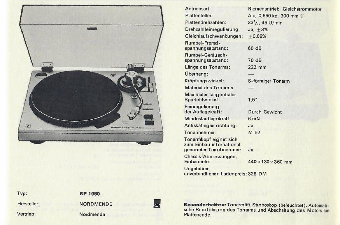 Nordmende pa 1050 схема