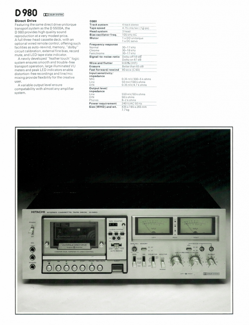 Hitachi D-980 | Hifi-Wiki